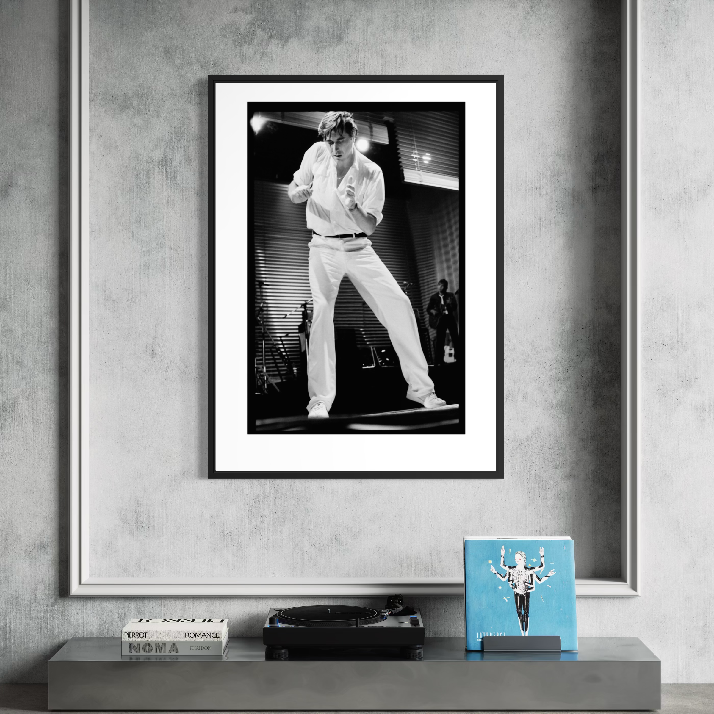 Bryan Ferry performing with Roxy Music at Wembley Arena in 1981. Bryan Ferry performing with Roxy Music at Wembley Arena in 1981.Wall Art. Limited Editions