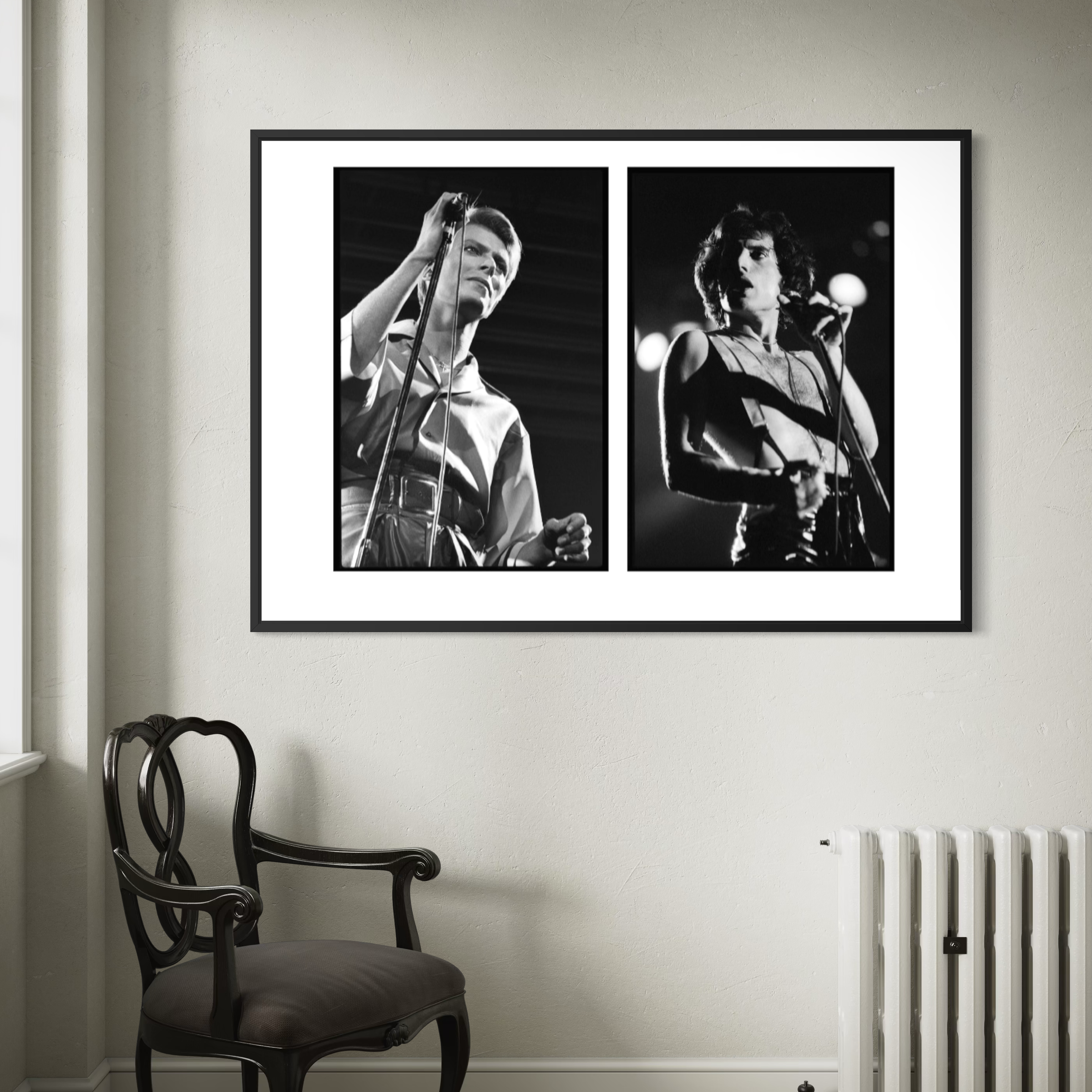 David Bowie and Freddie Mercury. David Bowie and Freddie Mercury Wall Art. Limited Editions