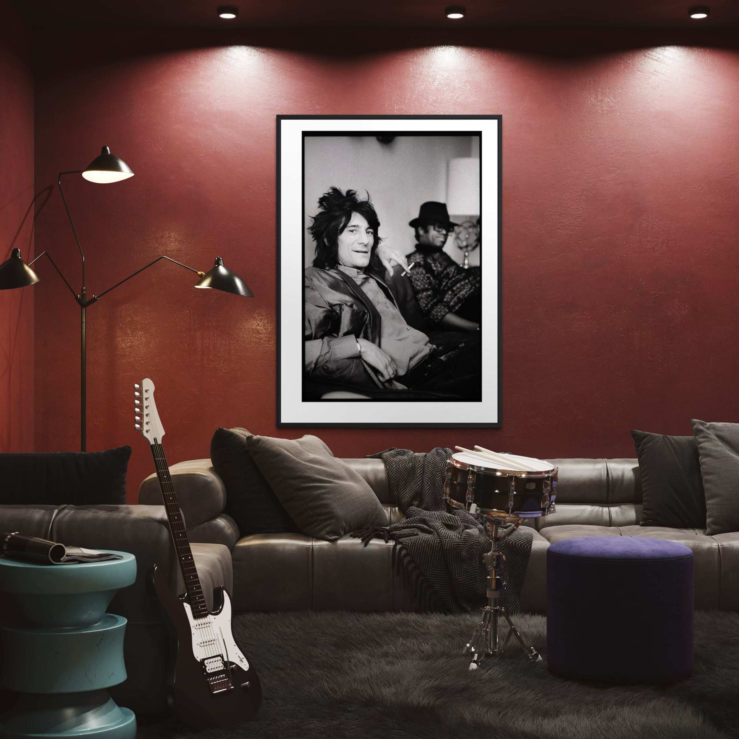 Ronnie Wood and Bobby Womack Photo Ronnie Wood Wall Art. Limited Editions